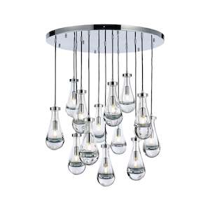 Rayne Collection - Round Cluster - W: 80cm H: 120cm - Chrome