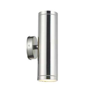 Clearance: Caspian Outdoor Collection- Wall Sconce- Stainless Steel
