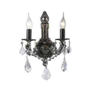 Americana Collection: AMERICANA 2 Light Wall Sconce - Edwardian - Antique SILVER