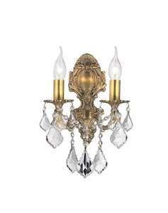 AMERICANA 2 Light Wall Sconce - Victorian - Brass Finish