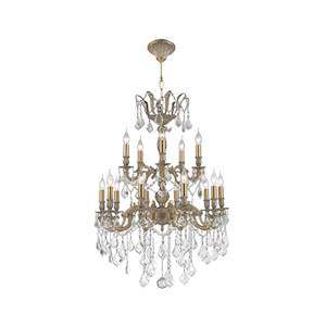 AMERICANA 15 Light Crystal Chandelier - Brass Finish