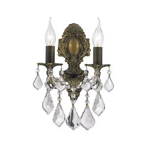 AMERICANA 2 Light Wall Sconce - Victorian - Antique Bronze Style