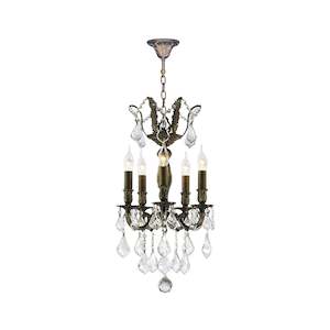 Americana Collection: AMERICANA 5 Light Chandelier - Antique Bronze Style