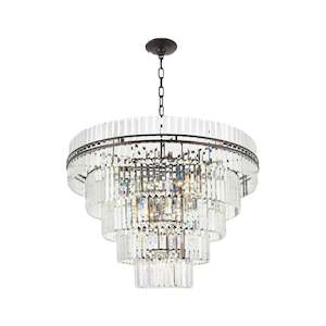 Ashton Collection - Five Tier Chandelier - 120cm - Warm Bronze