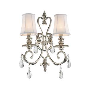 ARIA - Hampton Double Arm Wall Sconce - Nickel Plated