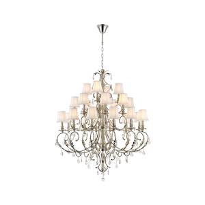 Aria Collection: ARIA - Hampton 24 Arm Chandelier - Nickel Plated