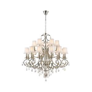 Aria Collection: ARIA - Hampton 18 Arm Chandelier - Nickel Plated