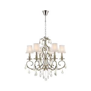 Aria Collection: ARIA - Hampton 6 Arm Chandelier - Nickel Plated