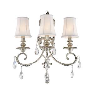 ARIA - Hampton Triple Arm Wall Sconce - Nickel Plated