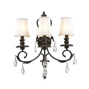 ARIA - Hampton Triple Arm Wall Sconce - Dark Bronze
