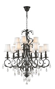 ARIA - Hampton 12 Arm Chandelier - Dark Bronze