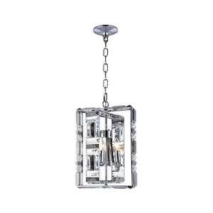 Aurora Collection: Aurora NewYork - Rectangle Pendant - 4 Light