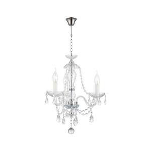 Bohemian Brilliance Collection: Bohemian Brilliance 3 Arm Crystal Chandelier - Chrome