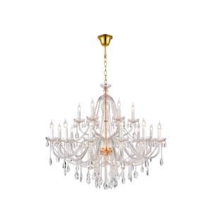 Bohemian Brilliance Collection: Bohemian Brilliance LARGE 18 Arm Two Tier Chandelier - GOLD