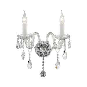 Bohemian Elegance Double Arm Wall Light Sconce - CHROME