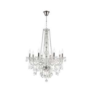 Bohemian Elegance Collection: Bohemian Elegance 8 Light Crystal Chandelier - CHROME