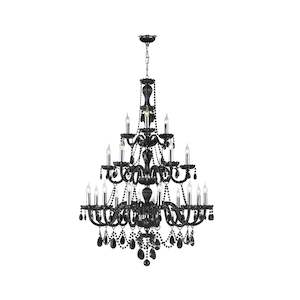 Bohemian Jet Black Collection: Jet Black Bohemian Chandelier - 21 ARM