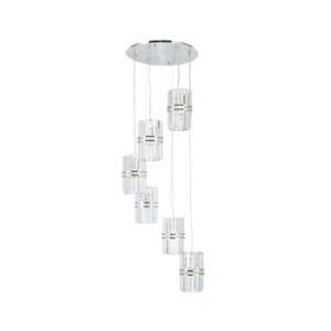 Ashton Collection - 6 Light Pendant Cluster - W: 65cm - Polished Nickel