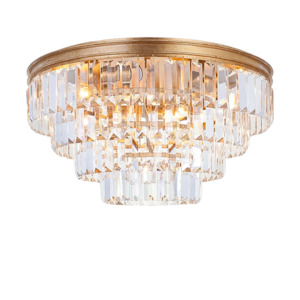 Jordan Collection - Flush Mount Chandelier - 50cm - Antique Gold