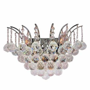 Cascading Empress Wall Sconce - Chrome - W:40cm