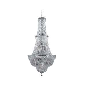 Empress Royal Empress Collection: Empress Large Crystal Basket Chandelier - CHROME - Lights - 34