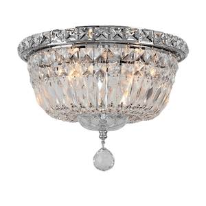Empress Flush Mount Basket Chandelier - Chrome - W:25cm