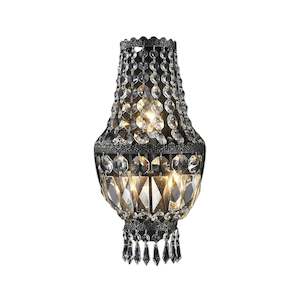 French Royal French Basket Collection: French Basket Wall Sconce Light - Antique SILVER - W:20cm