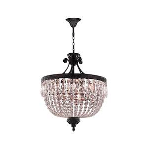 Florence Basket: Florence Basket Chandelier - Flemish Brass Finish- W:50cm H:65cm