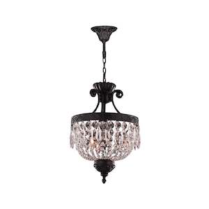 Florence Basket Chandelier - Flemish Brass Finish- W:30cm H:46cm