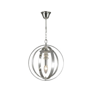 Hampton Orb Collection: Hampton Orb - Single Light - Silver Plated
