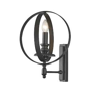 Hampton Orb Collection: Hampton Orb - Wall Sconce - Dark Bronze