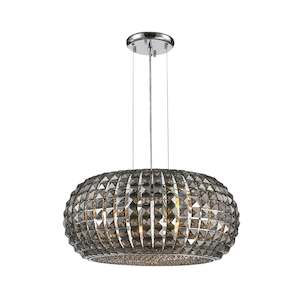 Infinity: Infinity Pendant Lamp - Smoke Crystal - W:60 H:27cm