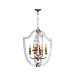 NewYork Lantern 8 Light - Antique Gold Finish