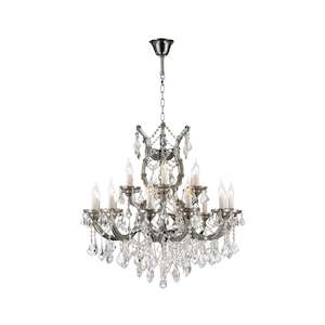 Maria Theresa Crystal Chandelier Grande 19 Light - SMOKE