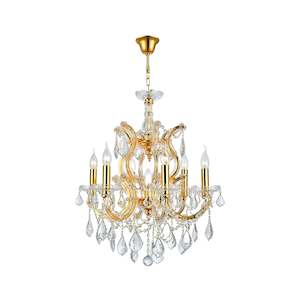 Maria Theresa Crystal Chandelier Grande 7 Light - GOLD