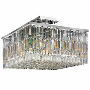 Modena Semi Flush Crystal Pendant - Square W:50 H:40