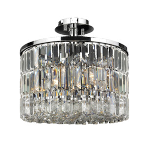 Modena Semi Flush Crystal Pendant - Round W:40 H:40