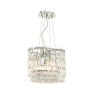 Modena Crystal Pendant - Oval Multi Tier W: 40cm