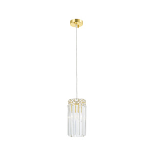 Modular Single Light Pendant - Round - Height 25cm - Gold Fixtures