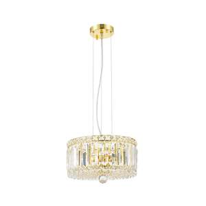 Modular Collection: Modular Crystal Pendant - 30cm - Gold Fixtures
