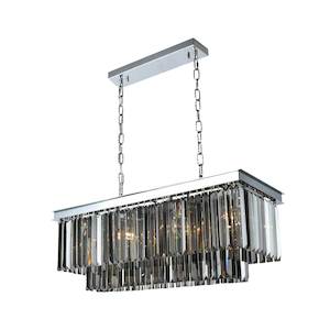 Oasis Oasis Spiral Collection: Oasis Bar Light Chandelier- Smoke Finish - W:80cm