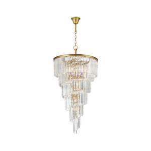 NewYork Oasis Spiral Chandelier - Antique Gold - Width: 80cm
