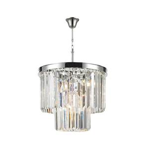 NewYork Oasis Chandelier- 2 Layer - Clear Finish - W:40cm
