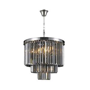NewYork Oasis Chandelier- 3 Layer - Smoke Finish - W:50cm