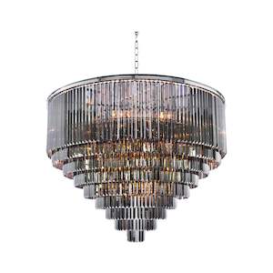 Oasis Oasis Spiral Collection: Odeon (Oasis) Chandelier- Large 9 Layer - Smoke Finish - W:130cm