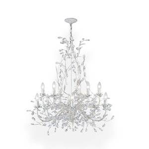 Willow Contemporary Leaf Chandelier - Antique White - W: 87cm