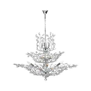 Willow Contemporary Leaf Chandelier - Large W:104cm