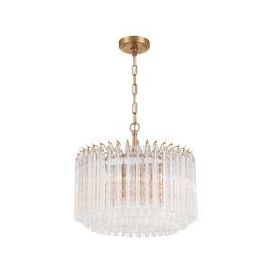 Modern Filter: Xavier Collection - 5 Lights Chandelier - Aged Brass