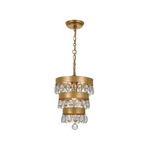 Modern Filter: Silas Collection - 3 Tier Antique Gold Pendant - gold-1