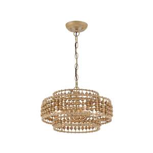 Modern Filter: Jasper Collection - 3 Tier Rattan Chandelier - W:40cm - rattan